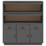 Tall sideboard solid gray pine wood 100x40x108.5 cm by vidaXL, Sideboards - Ref: Foro24-820164, Price: 187,99 €, Discount: %