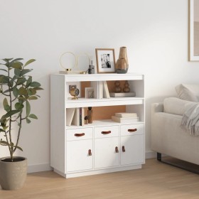 High sideboard solid white pine wood 100x40x108.5 cm by vidaXL, Sideboards - Ref: Foro24-820163, Price: 154,71 €, Discount: %