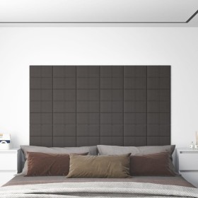 Wall panels 12 pcs dark gray fabric 30x15 cm 0.54 m² by vidaXL, Wall covering - Ref: Foro24-344011, Price: 17,99 €, Discount: %