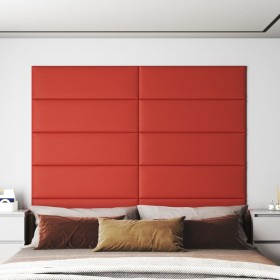 Wall panels 12 pcs red synthetic leather 90x30 cm 3.24 m² by vidaXL, Wall covering - Ref: Foro24-343913, Price: 49,99 €, Disc...