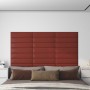 Wall panels 12 units synthetic red wine leather 60x15 cm 1.08m² by vidaXL, Wall covering - Ref: Foro24-343832, Price: 33,15 €...