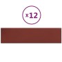 Wall panels 12 units synthetic red wine leather 60x15 cm 1.08m² by vidaXL, Wall covering - Ref: Foro24-343832, Price: 33,15 €...