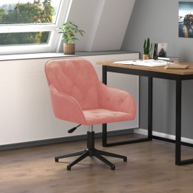 Pink velvet swivel office chair by vidaXL, Office chairs - Ref: Foro24-344860, Price: 92,09 €, Discount: %