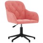 Silla de oficina giratoria de terciopelo rosa de vidaXL, Sillas de oficina - Ref: Foro24-344860, Precio: 92,09 €, Descuento: %