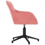 Silla de oficina giratoria de terciopelo rosa de vidaXL, Sillas de oficina - Ref: Foro24-344860, Precio: 92,09 €, Descuento: %