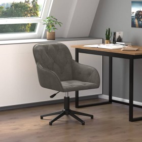 Dark gray velvet swivel office chair by vidaXL, Office chairs - Ref: Foro24-344857, Price: 91,50 €, Discount: %