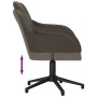 Silla de oficina giratoria de terciopelo gris oscuro de vidaXL, Sillas de oficina - Ref: Foro24-344857, Precio: 93,46 €, Desc...