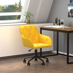 Yellow velvet swivel office chair by vidaXL, Office chairs - Ref: Foro24-344874, Price: 87,99 €, Discount: %