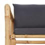 2-piece bamboo garden furniture set with dark gray cushions by vidaXL, Garden sets - Ref: Foro24-319266, Price: 215,16 €, Dis...