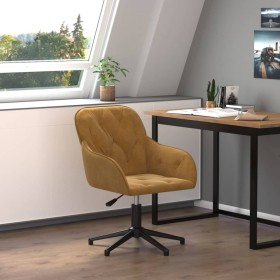 Brown Velvet Swivel Office Chair by vidaXL, Office chairs - Ref: Foro24-344864, Price: 90,70 €, Discount: %