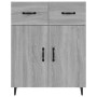 Aparador de madera de ingeniería gris Sonoma 69,5x34x90 cm de vidaXL, Aparadores - Ref: Foro24-817361, Precio: 78,99 €, Descu...