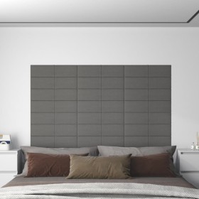 Wall panels 12 pcs light gray fabric 60x15 cm 1.08 m² by vidaXL, Wall covering - Ref: Foro24-344052, Price: 33,99 €, Discount: %