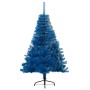 Medio árbol de Navidad artificial con soporte PVC azul 120 cm de vidaXL, Arboles de navidad - Ref: Foro24-344680, Precio: 17,...