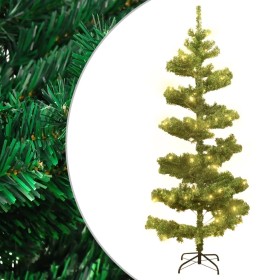 Árbol de Navidad en espiral con soporte y LED PVC verde 150 cm de vidaXL, Arboles de navidad - Ref: Foro24-344650, Precio: 35...