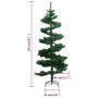 Árbol de Navidad en espiral con soporte y LED PVC verde 150 cm de vidaXL, Arboles de navidad - Ref: Foro24-344650, Precio: 35...