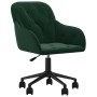 Silla de oficina giratoria de terciopelo verde oscuro de vidaXL, Sillas de oficina - Ref: Foro24-344869, Precio: 95,53 €, Des...