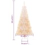 Künstlicher Weihnachtsbaum mit schillernden Spitzen aus weißem PVC, 180 cm von vidaXL, Weihnachtsbäume - Ref: Foro24-344635, ...