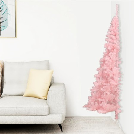 Half artificial Christmas tree with pink PVC support 180 cm by vidaXL, Christmas trees - Ref: Foro24-344672, Price: 32,02 €, ...