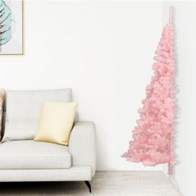 Half artificial Christmas tree with pink PVC support 120 cm by vidaXL, Christmas trees - Ref: Foro24-344670, Price: 30,07 €, ...