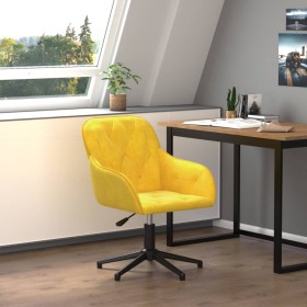 Silla de oficina giratoria de terciopelo amarillo de vidaXL, Sillas de oficina - Ref: Foro24-344863, Precio: 85,89 €, Descuen...