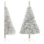 Halber künstlicher Weihnachtsbaum und silberne PVC-Stütze 120 cm von vidaXL, Weihnachtsbäume - Ref: Foro24-344695, Preis: 19,...