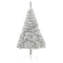 Halber künstlicher Weihnachtsbaum und silberne PVC-Stütze 120 cm von vidaXL, Weihnachtsbäume - Ref: Foro24-344695, Preis: 19,...