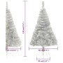 Halber künstlicher Weihnachtsbaum und silberne PVC-Stütze 120 cm von vidaXL, Weihnachtsbäume - Ref: Foro24-344695, Preis: 19,...