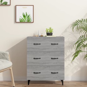 Sonoma gray engineered wood sideboard 69.5x34x90 cm by vidaXL, Sideboards - Ref: Foro24-817349, Price: 91,99 €, Discount: %