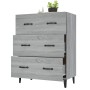 Aparador de madera de ingeniería gris Sonoma 69,5x34x90 cm de vidaXL, Aparadores - Ref: Foro24-817349, Precio: 92,26 €, Descu...