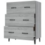 Aparador de madera de ingeniería gris Sonoma 69,5x34x90 cm de vidaXL, Aparadores - Ref: Foro24-817349, Precio: 92,26 €, Descu...