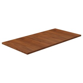 Dunkelbraune Arbeitsplatte aus behandeltem Massivholz für Badezimmer 80x40x1,5 cm von vidaXL, Arbeitsplatten - Ref: Foro24-34...