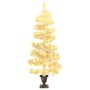 Spiral Christmas tree with flower pot and white PVC LEDs 120 cm by vidaXL, Christmas trees - Ref: Foro24-344652, Price: 32,61...