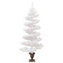 Spiral Christmas tree with flower pot and white PVC LEDs 120 cm by vidaXL, Christmas trees - Ref: Foro24-344652, Price: 32,61...