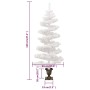 Spiralförmiger Weihnachtsbaum mit Blumentopf und weißen PVC-LEDs 120 cm von vidaXL, Weihnachtsbäume - Ref: Foro24-344652, Pre...