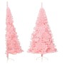 Half artificial Christmas tree with pink PVC support 240 cm by vidaXL, Christmas trees - Ref: Foro24-344674, Price: 38,73 €, ...