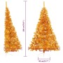 Half artificial Christmas tree with golden PVC support 180 cm by vidaXL, Christmas trees - Ref: Foro24-344692, Price: 24,21 €...