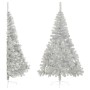 Half artificial Christmas tree and silver PVC support 180 cm by vidaXL, Christmas trees - Ref: Foro24-344697, Price: 26,79 €,...