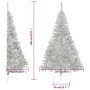 Halber künstlicher Weihnachtsbaum und silberne PVC-Stütze 180 cm von vidaXL, Weihnachtsbäume - Ref: Foro24-344697, Preis: 26,...