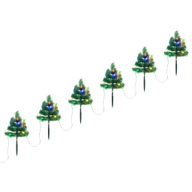 Weihnachtsbäume für Wege 6 Stück PVC 45 mehrfarbige LED von vidaXL, Weihnachtsbäume - Ref: Foro24-344659, Preis: 39,46 €, Rab...