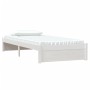 Solid white pine wood bed frame 90x200 cm by vidaXL, Beds and slatted bases - Ref: Foro24-833236, Price: 129,11 €, Discount: %