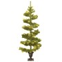 Spiral Christmas tree with pot and LED green PVC 120 cm by vidaXL, Christmas trees - Ref: Foro24-344649, Price: 29,63 €, Disc...