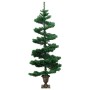 Spiral Christmas tree with pot and LED green PVC 120 cm by vidaXL, Christmas trees - Ref: Foro24-344649, Price: 29,63 €, Disc...