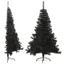 Medio árbol de Navidad artificial con soporte PVC negro 180 cm de vidaXL, Arboles de navidad - Ref: Foro24-344677, Precio: 29...