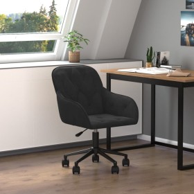 Black Velvet Swivel Office Chair by vidaXL, Office chairs - Ref: Foro24-344873, Price: 95,19 €, Discount: %