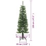 Schmaler künstlicher Weihnachtsbaum mit PE-Stütze 120 cm von vidaXL, Weihnachtsbäume - Ref: Foro24-344643, Preis: 33,20 €, Ra...