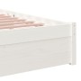 Solid white pine wood bed frame 90x200 cm by vidaXL, Beds and slatted bases - Ref: Foro24-833236, Price: 129,11 €, Discount: %