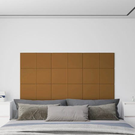 Wall panels 12 pcs brown velvet 60x30 cm 2.16 m² by vidaXL, Wall covering - Ref: Foro24-344091, Price: 53,92 €, Discount: %