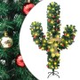 Cactus de Navidad con soporte y LED verde 180 cm PVC de vidaXL, Arboles de navidad - Ref: Foro24-344656, Precio: 93,41 €, Des...