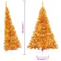 Half artificial Christmas tree with golden PVC support 240 cm by vidaXL, Christmas trees - Ref: Foro24-344694, Price: 32,91 €...