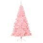 Medio árbol de Navidad artificial con soporte PVC rosa 210 cm de vidaXL, Arboles de navidad - Ref: Foro24-344673, Precio: 34,...